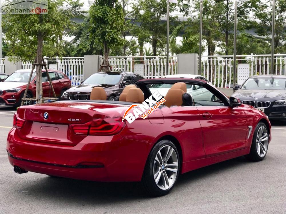 Bán xe BMW 420i Convertible mui trần mới 100%, số tự động, màu đỏ/nội ...